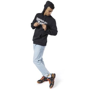 Bluza Z Kapturem Męskie Reebok Classic Vector Czarne PL 61IRTCX